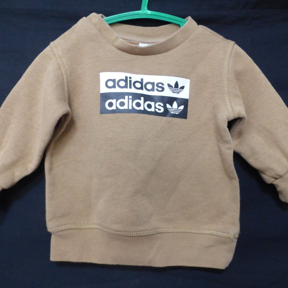 ADIDAS, baby boy, 6 months, brown sweatshirt, GUC